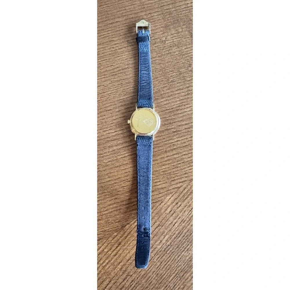 Gucci 3000 L Gold Plated Ladies Watch Black Dial Roman Bezel